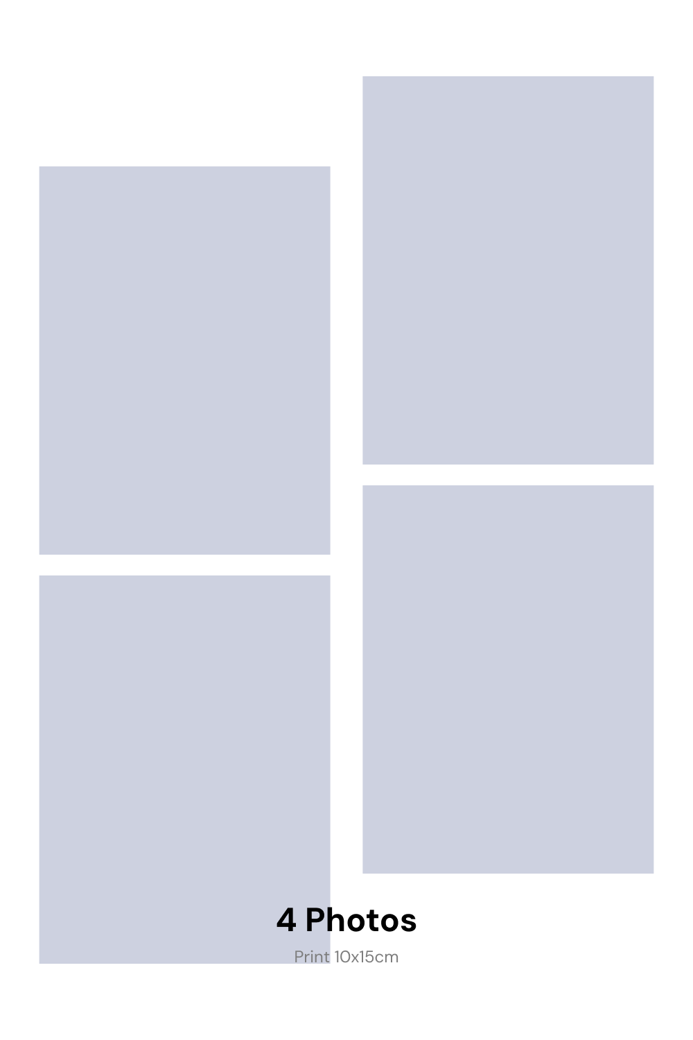 Frame A 4 photos staggered layout