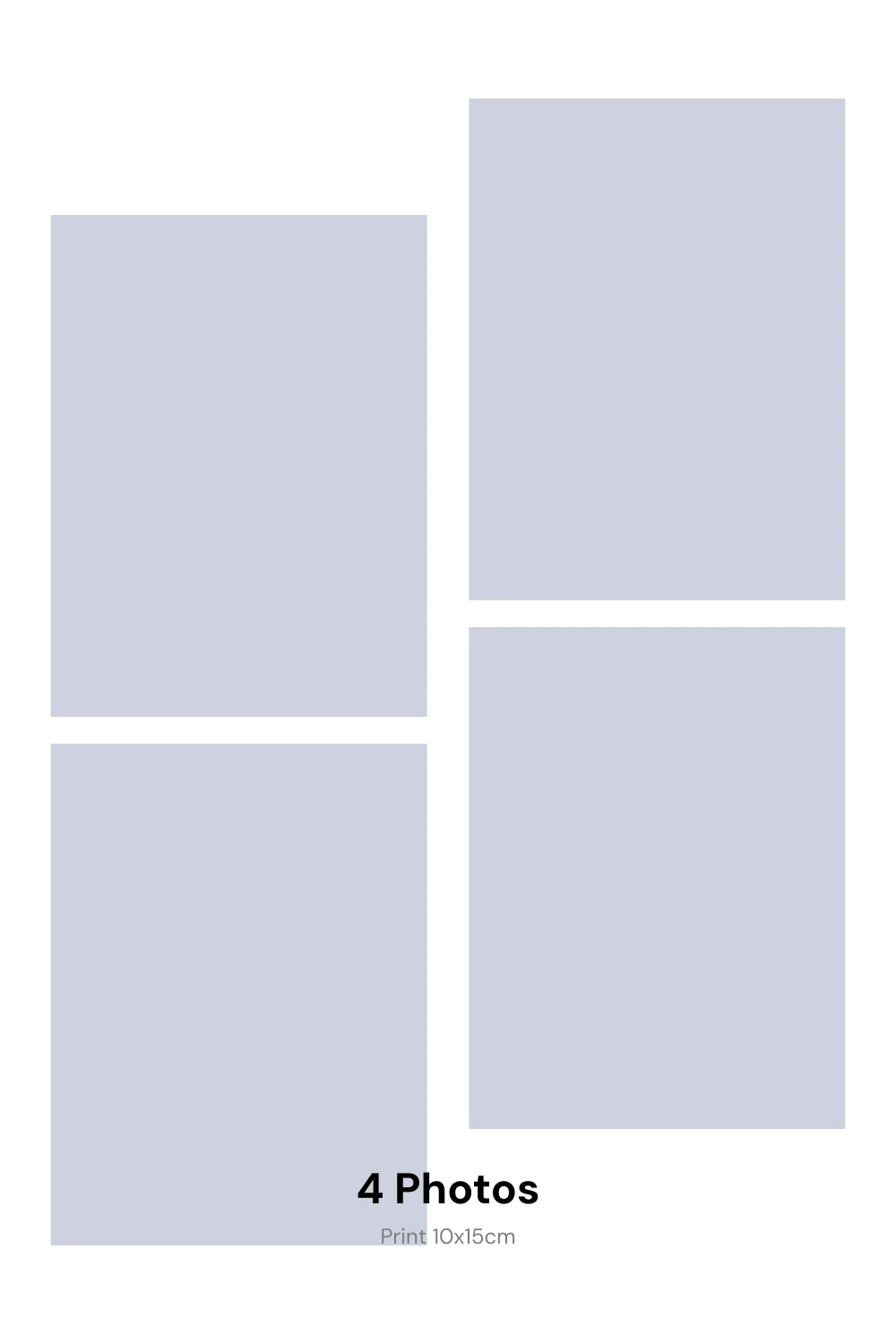 Frame A 4 photos staggered layout